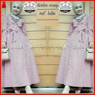 25GBB Baju Tunik Cantik Muslim Hijab Tartan Terbaru Bj2466