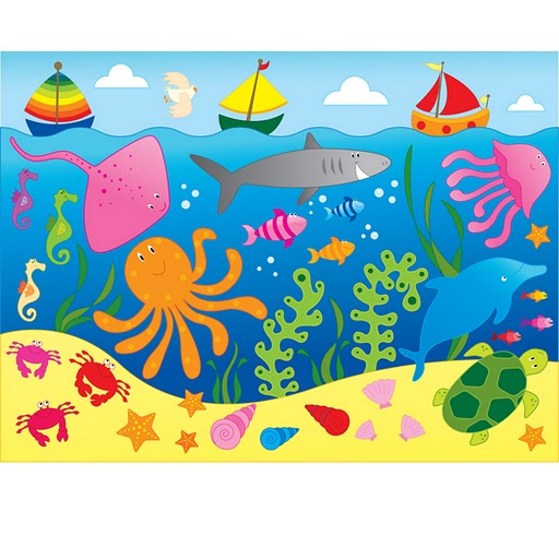 Dibujos fondo mar para imprimir-Colorear dibujos,letras, Actividades  infantiles