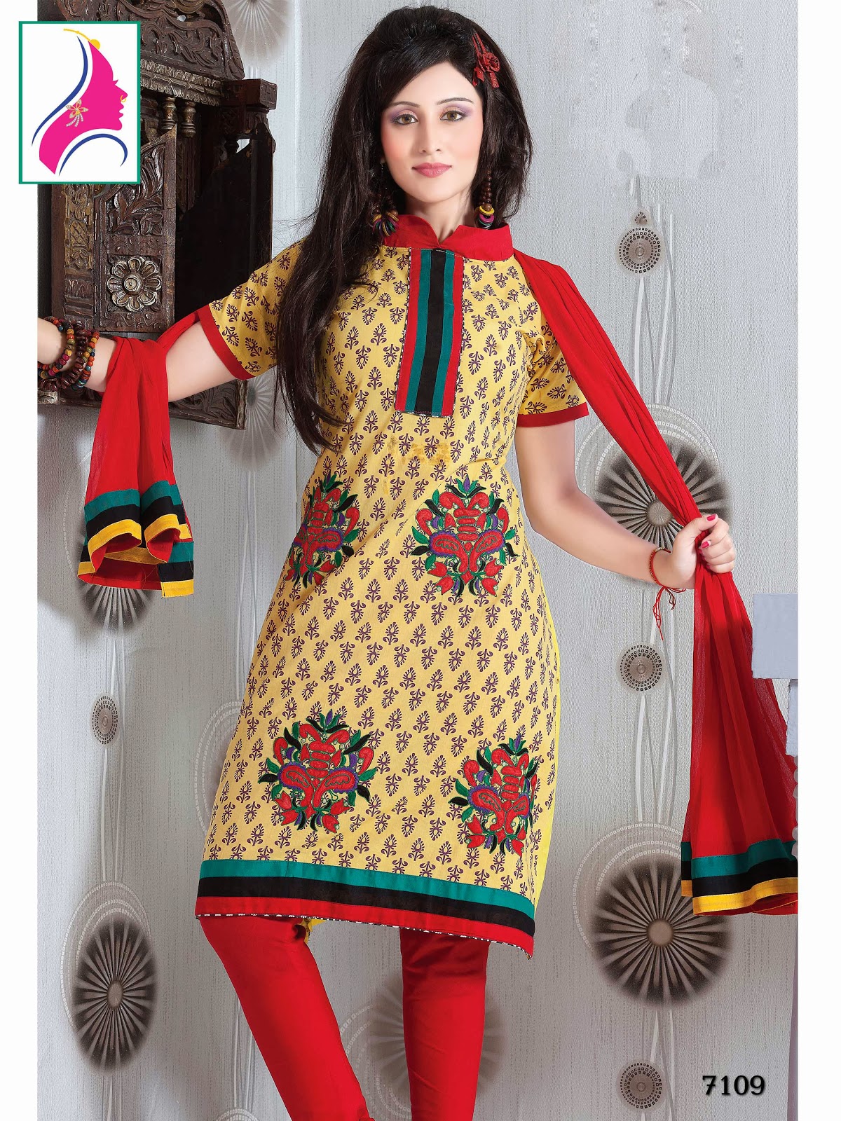 Shreeya Fashion Women fashionable latest polyester cotton dress