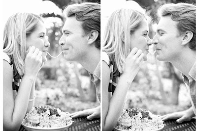Lady and The Tramp movie engagement photo idea