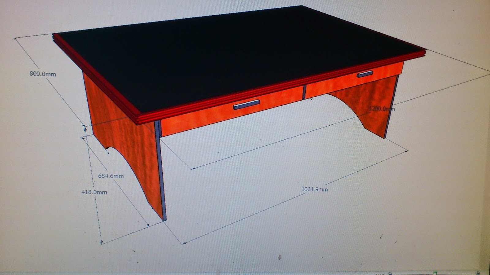 The Fazlan Craftmaster Study Table of Japanese Style...Mr Rahman
