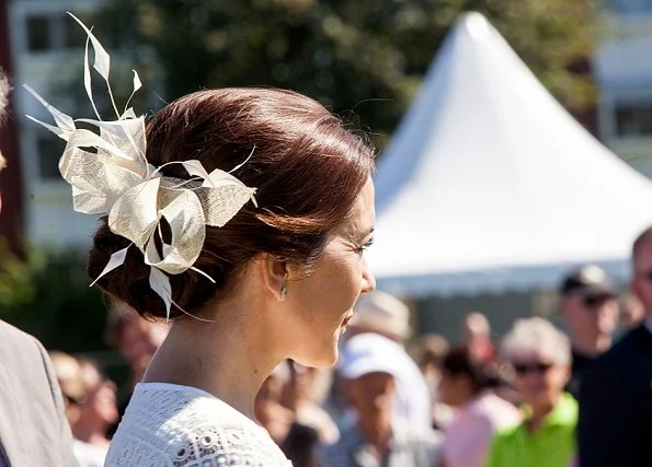 Crown Princess Mary attend the events of the 825th anniversary of Glostrup city. Princess Mary wore Prada Dress