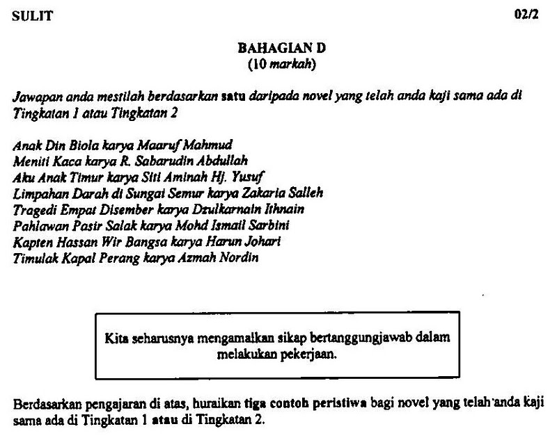 Contoh Soalan Novel Jalan Ke Puncak - Terbaru 10