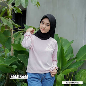 Kaos Stripetee Lengan Panjang Pink