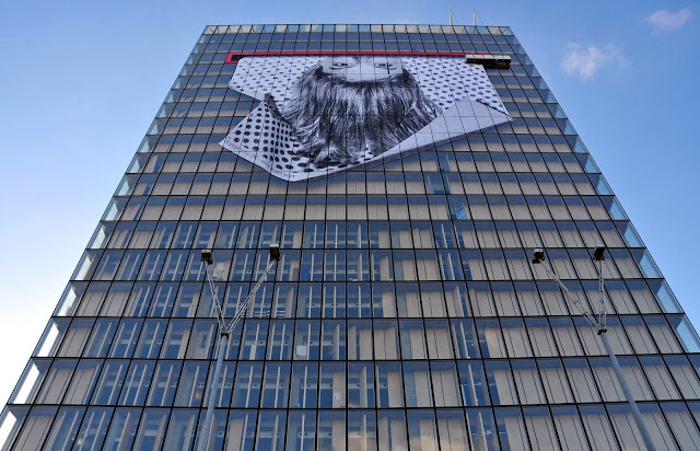 JR New Street Art Mural At The BNF (National Library Of France) In Paris 13th District. 1