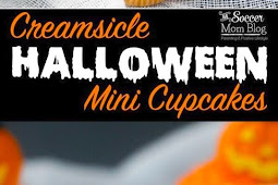 Halloween Jack O'-Lantern Mini Orange Cupcakes