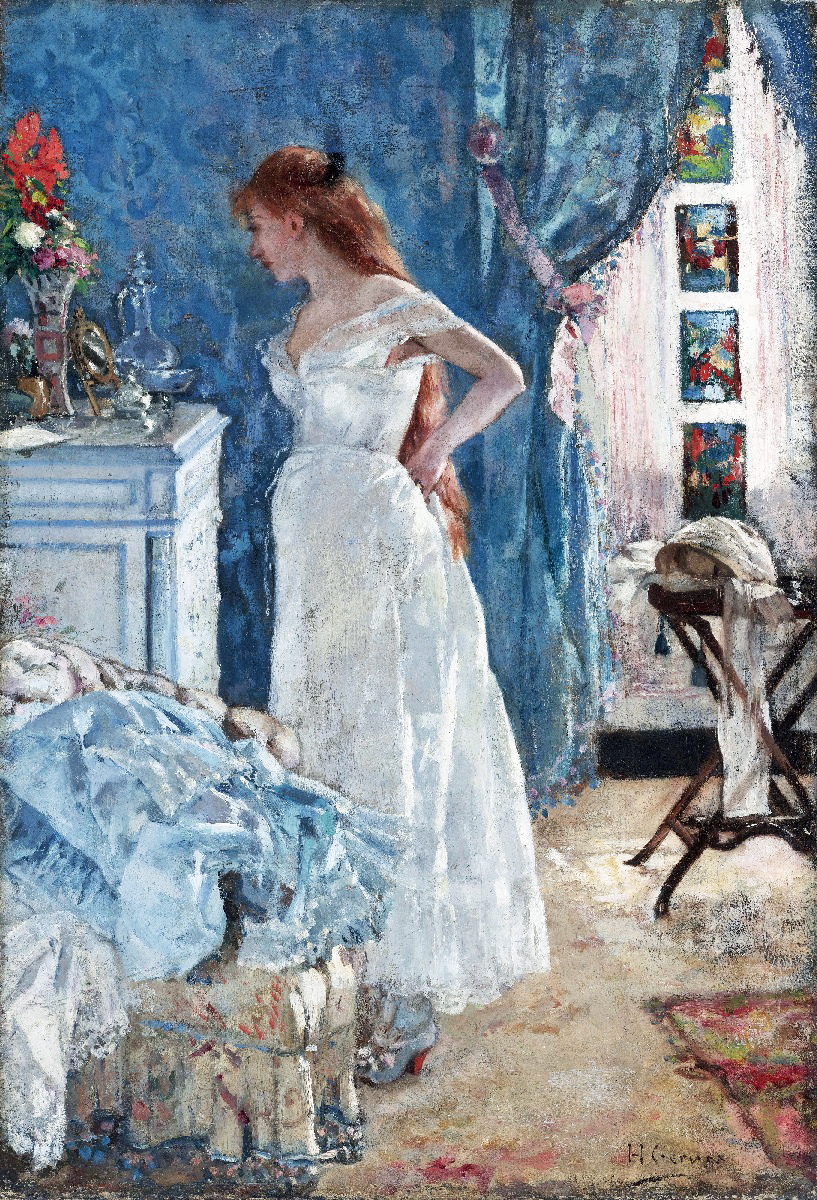 Peinture Française du 19ème Siècle La Toilette (1878) Peinture Française du 19ème Siècle La Toilette (1878)