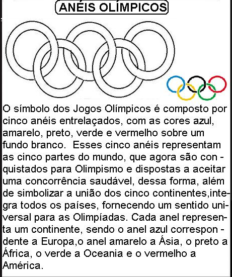 AnÉis OlÍmpicos, Texto, Desenho Para Imprimir E Colorir-mistura De