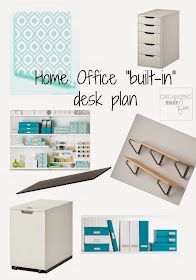Home Office Built In Desk Plan :: OrganizingMadeFun.com
