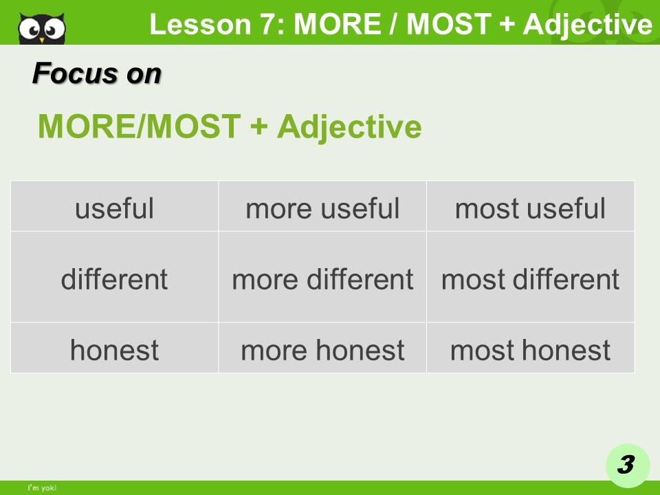 YOKITALK: Unit 1_Lesson 7 More_Most+Adjective