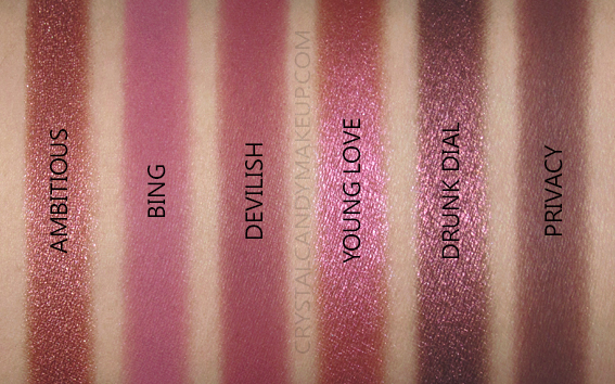 Urban Decay UD Naked Cherry Eyeshadow Palette Swatches