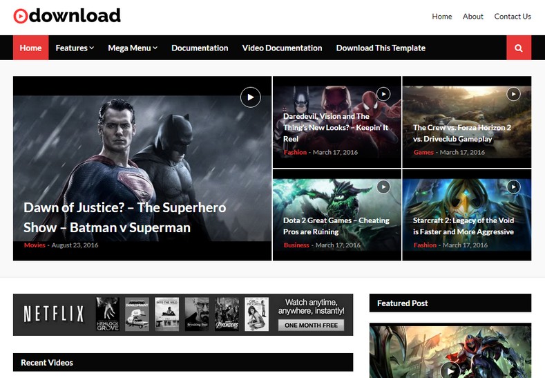 Video Download Blogger Template Video Download Blogger Template