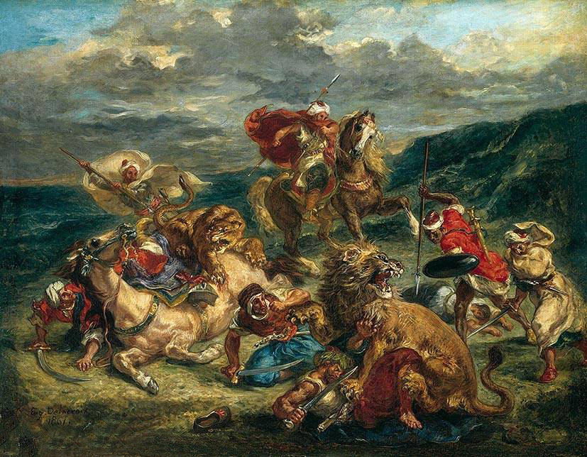 Diane Carnevale Color Inspiration—Delacroix's Lion Hunt