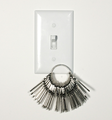 magnetic light switch cover, holding key ring with 20+ keys