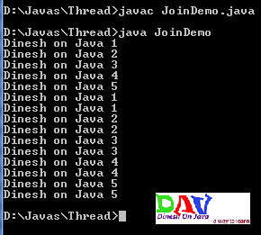 Java Thread Join using join() method