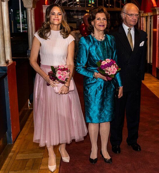 Queen Silvia, Crown Princess Victoria, Prince Daniel and Princess Sofia. Princess Estelle wore Bonpoint maiween floral dress