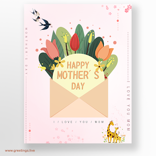  Happy Mother's Day flowers greetings card image
