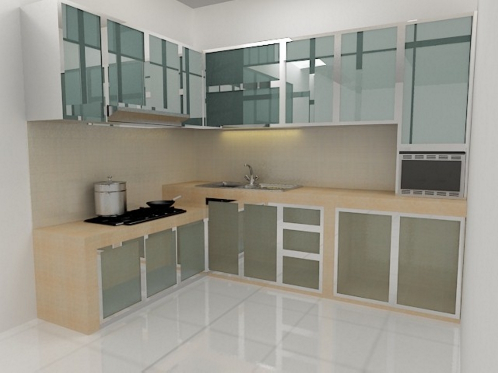 model kitchen set dari kaca 3