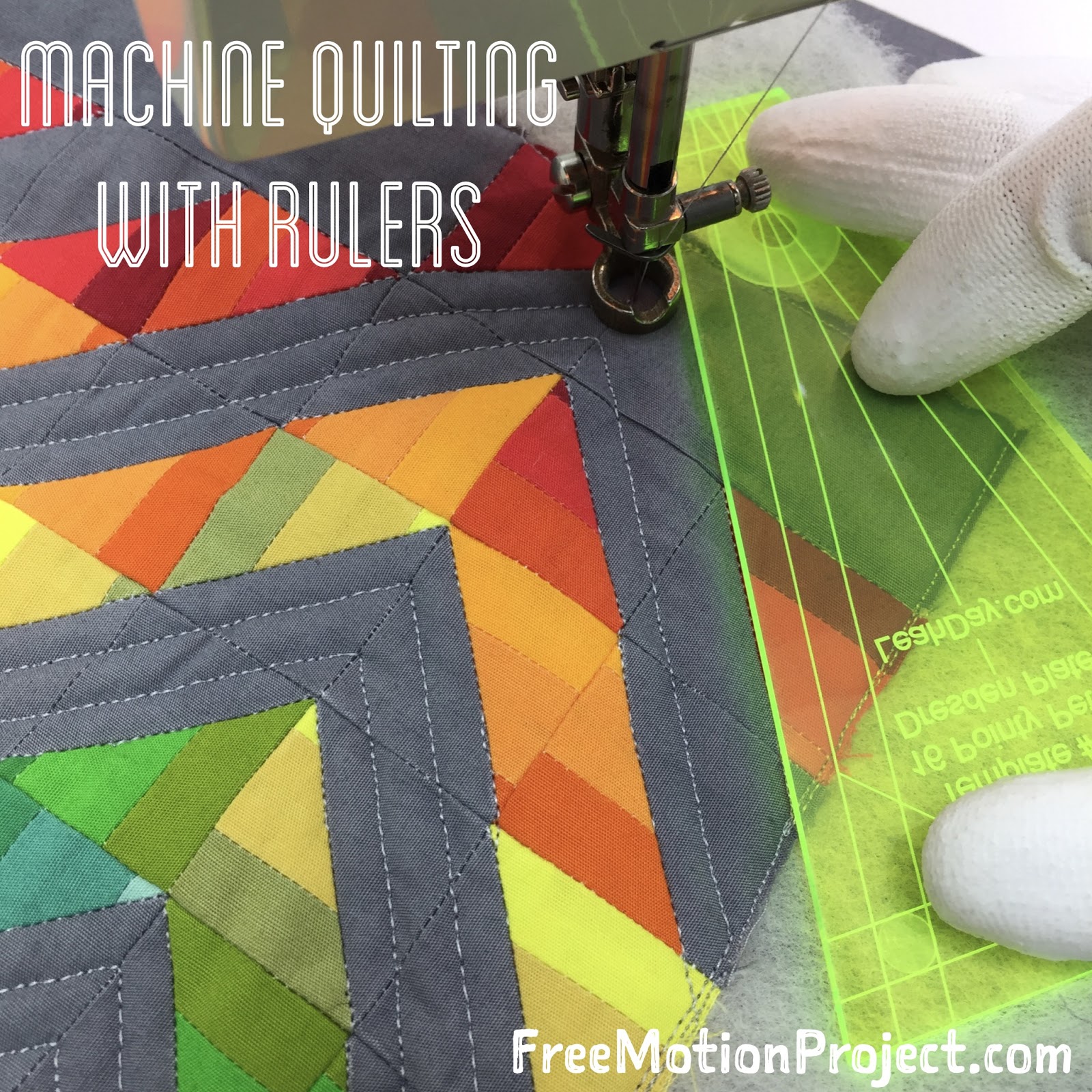 The Free Motion Quilting Project Collaboration Machine Quilt Straight