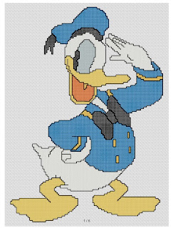 Donald Duck pattern - Disney | Cross stitch