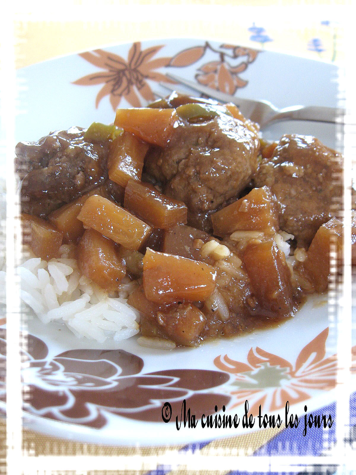 Boulettes de boeuf hoisin à l’ananas recettes Sauce hoisin et moutarde
