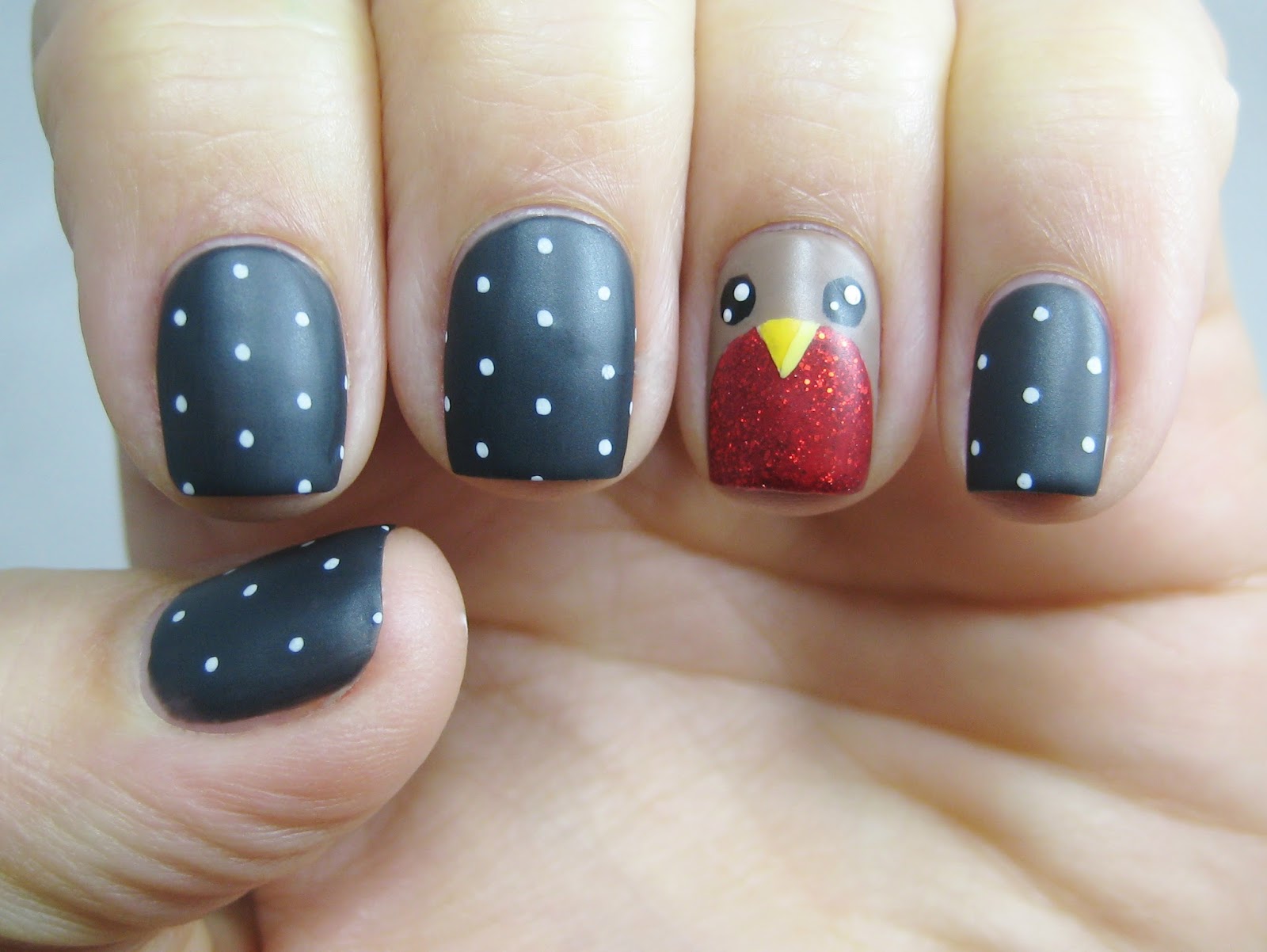 Dahlia Nails: Red Robin inspired by Hobbs