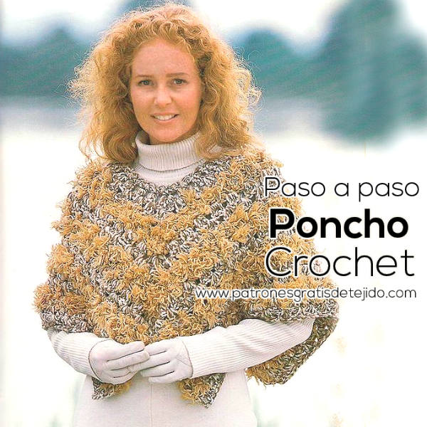 Poncho Crochet para Nosotras / a paso