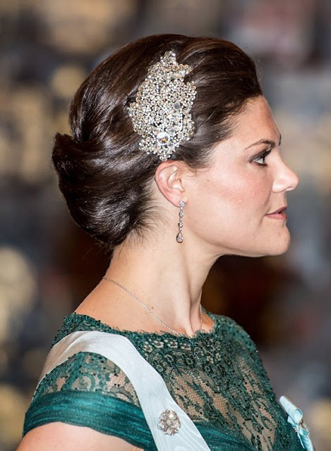 Princess Victoria PRONOVIAS Dress, JENNY PACKHAM Stellina Headdress 