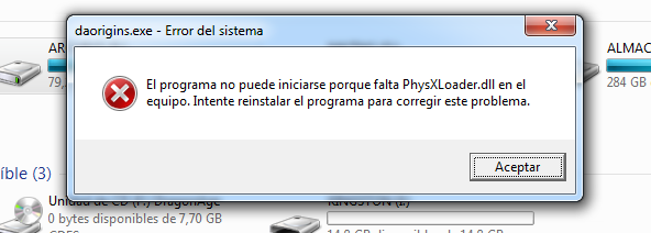 Dragon Age Physxloader Dll Is Missing Recursos / Internet / Tecnología: Error "El programa no puede iniciarse