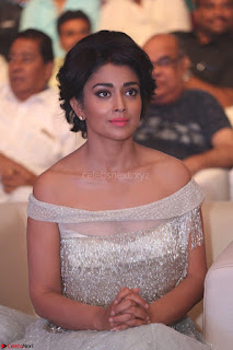 Shriya Saran in Stunning White Off Shoulder Gown at Nakshatram music launch ~  Exclusive (4)