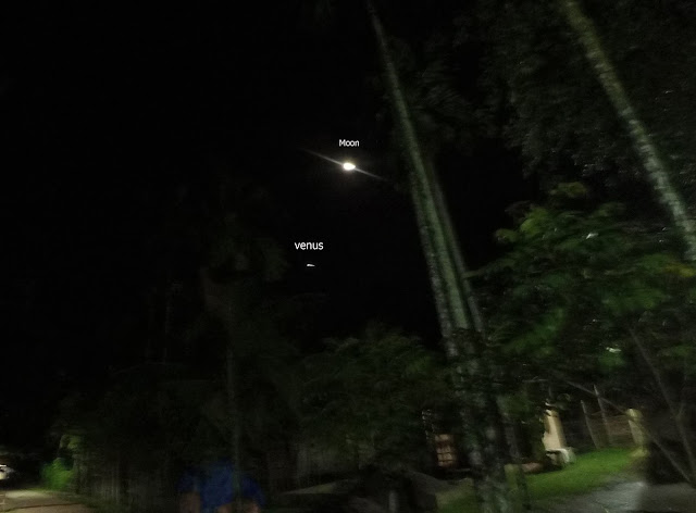 Planet Venus and Moon Appear on My House