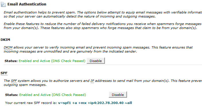 Mail authentication. Mail authentication
