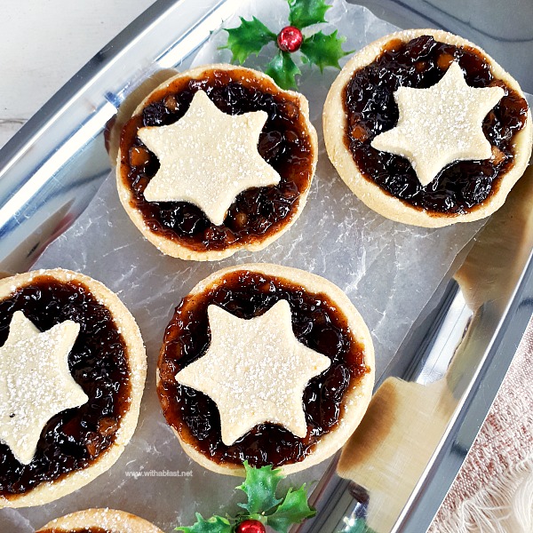 Sweet, fruity Traditional Christmas Fruit Mincemeat Pies - easy to make, easy to eat !