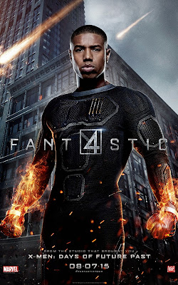 Fantastic Four Character Movie Poster Set - Michael B. Jordan as Johnny Storm / The Human Torch