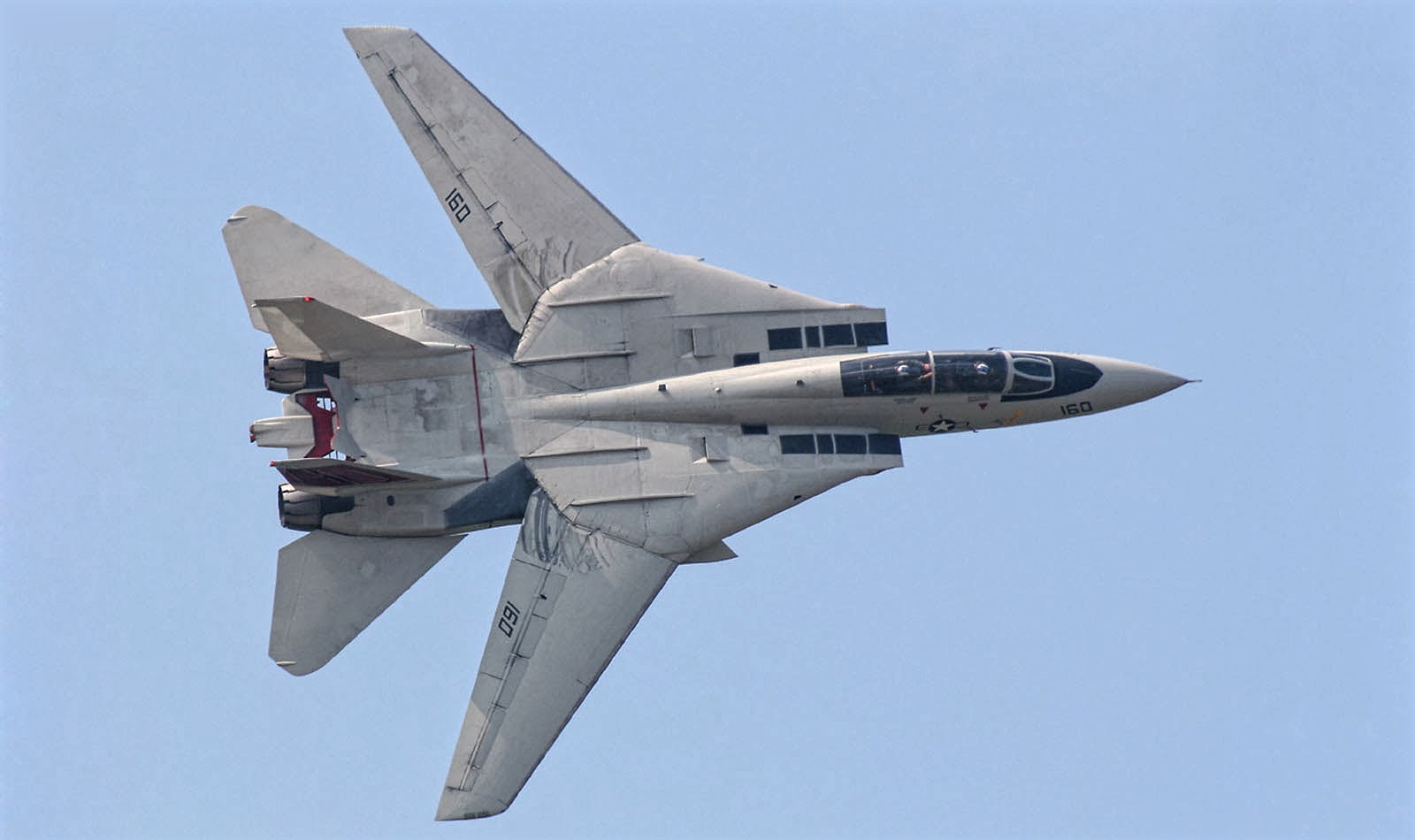 F14 Tomcat of Grumman at Fully Retracted Wings