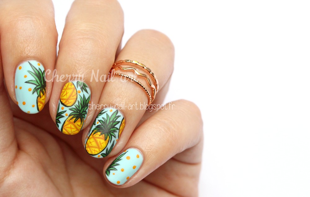 nail art ananas pour l'été