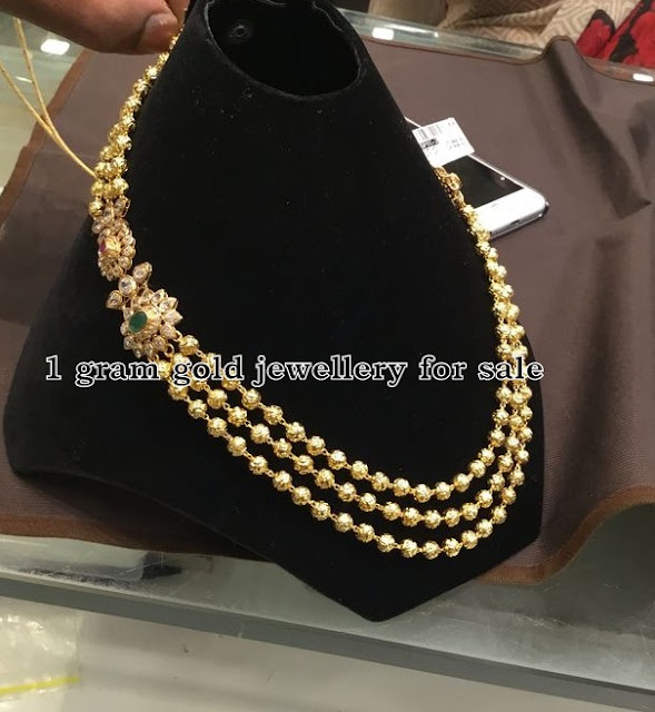 Indian jewellery Three Layer Gold Beds Necklace