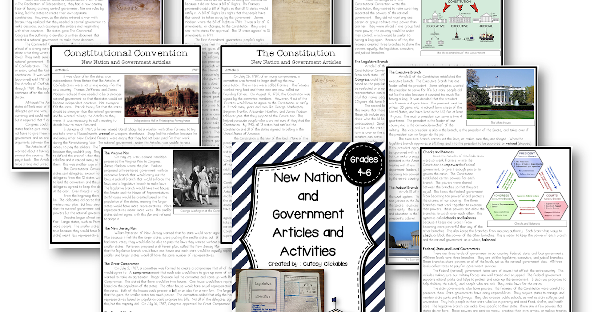 Collaboration Cuties: New Nation and Government Nonfiction Articles and ...