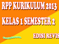 Download RPP kelas 1 SD Kurikulum 2013 Revisi Terbaru Semester 2 Lengkap 