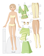 Sarah - Fashion Friday Paper Doll Sarah - Fashion Friday Paper Doll