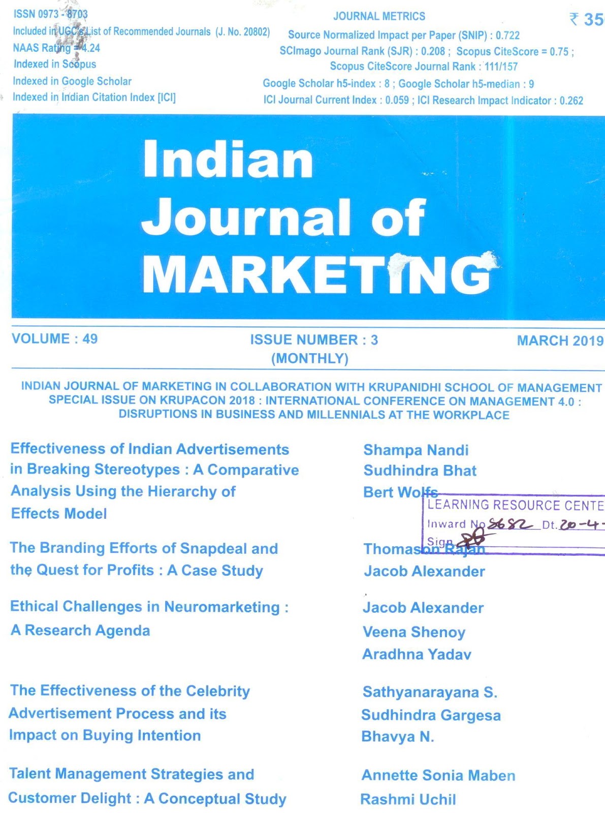 http://indianjournalofmarketing.com/index.php/ijom/issue/view/8412