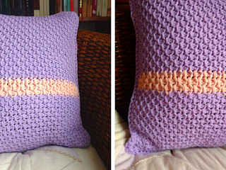 Honeycomb Tunisian crochet Pillowcase