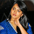 Anushka Shetty Oily Face Photos In Blue Dress