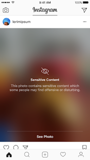 Instagram blocks sensitive content