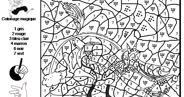 Maternelle La galette à l'escampette  coloriage magique