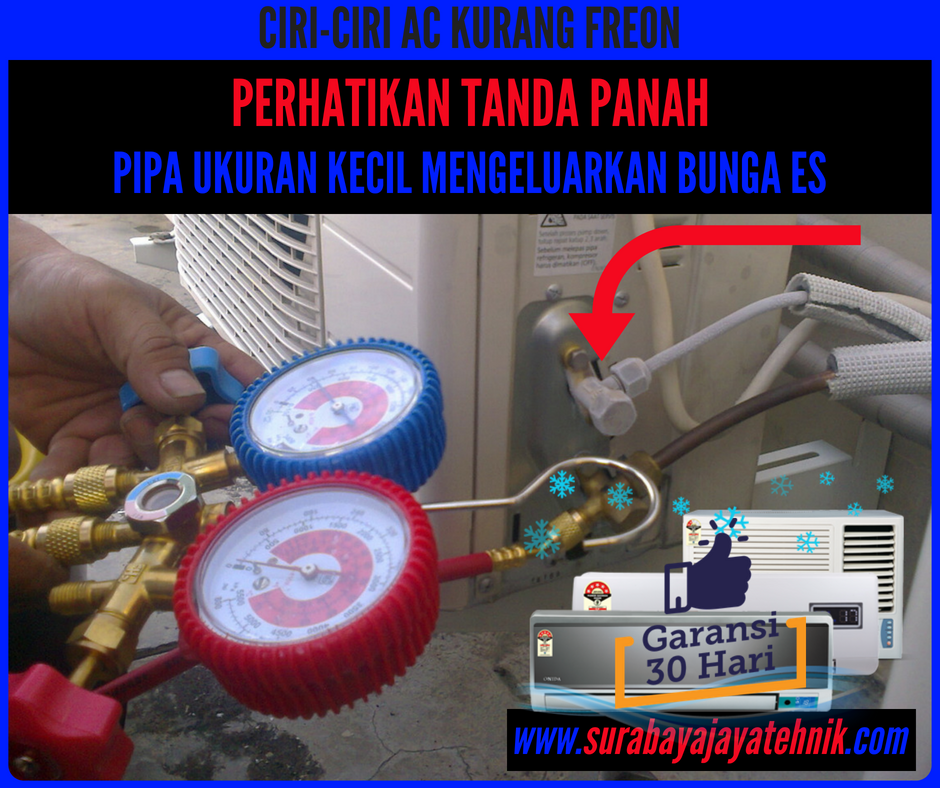 Mengetahui CiriCiri AC Kurang Freon Service AC Surabaya