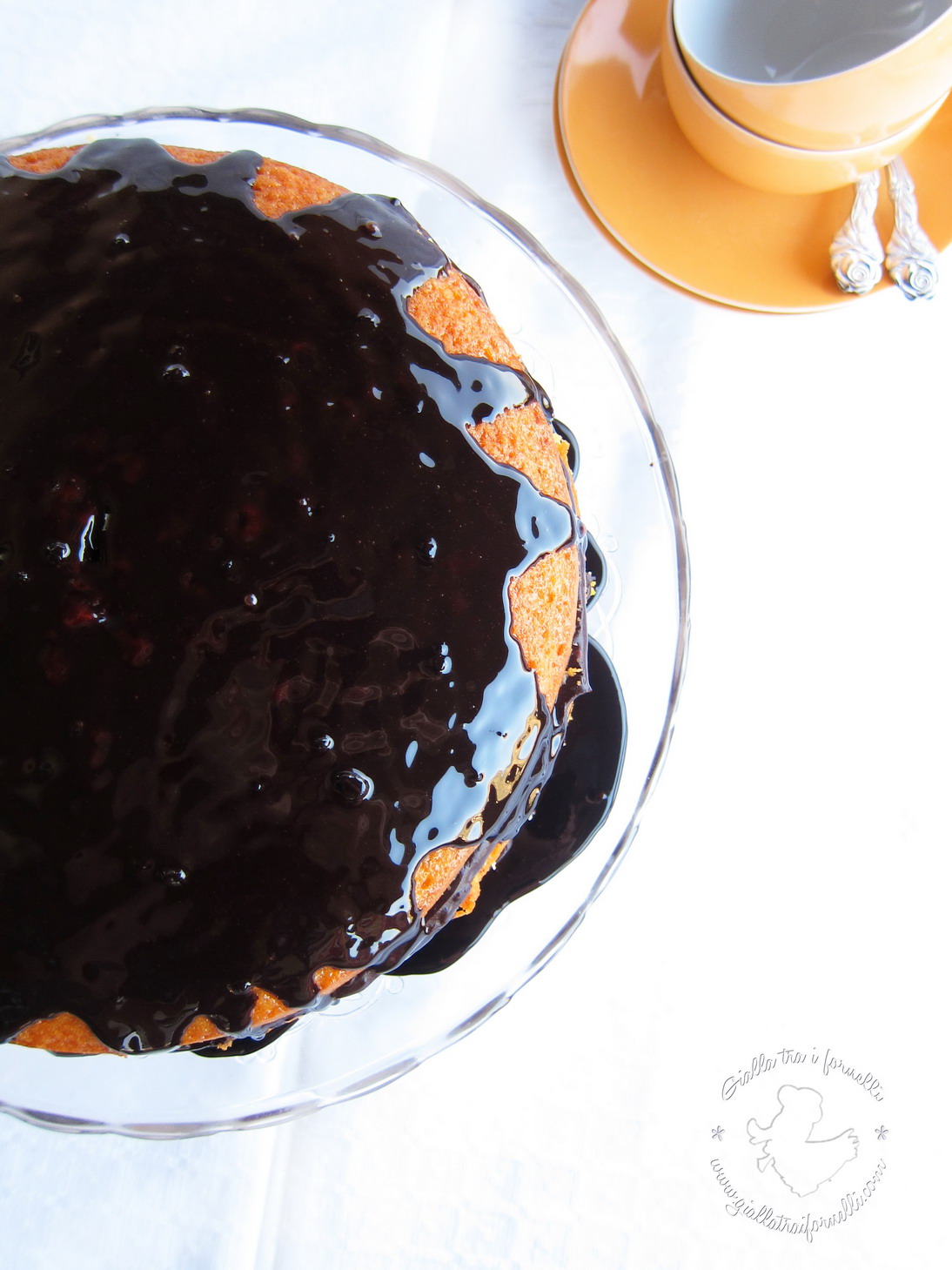 orange & dark chocolate cake - torta arancia e cioccolato fondente