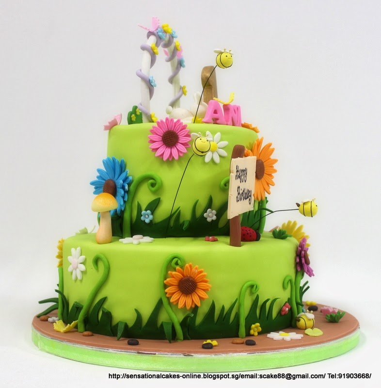 The Sensational Cakes SWEET GARDEN THEME FLOWER CAKE SINGAPORE