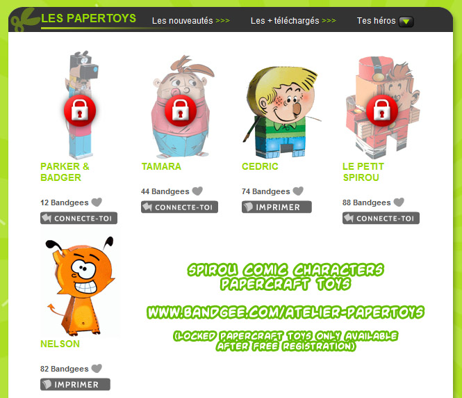 Ninjatoes Papercraft Weblog D L Spirou Comics Papercraft Toys ninjatoes papercraft weblog blogger