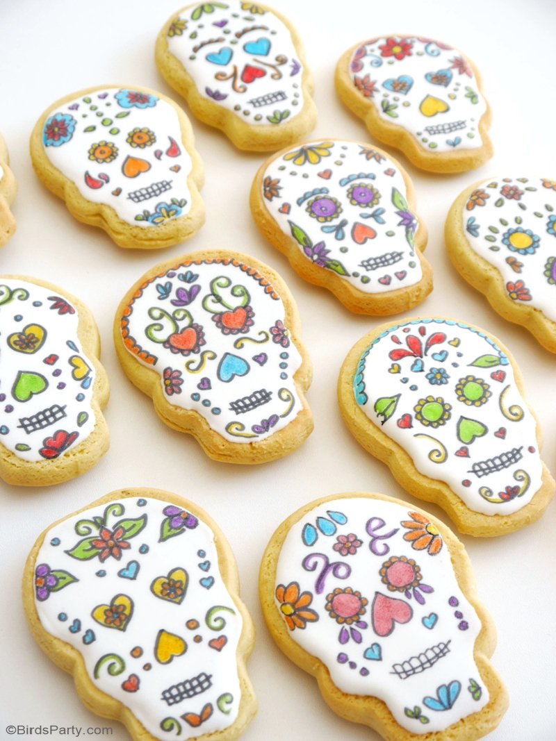 Sugar Skull Cookies Recipe - Party Ideas | Party Printables Blog